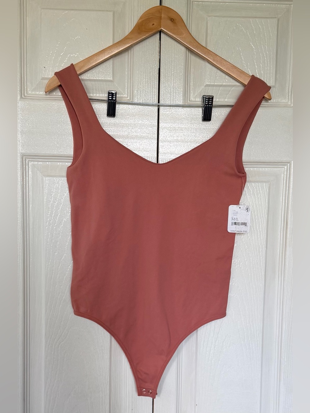 NWT Free People Intimately Rust Scoop-Neck Bodysuit M/L